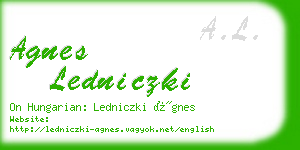 agnes ledniczki business card